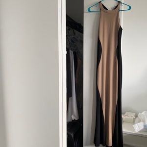 Black And Tan Formal Dress